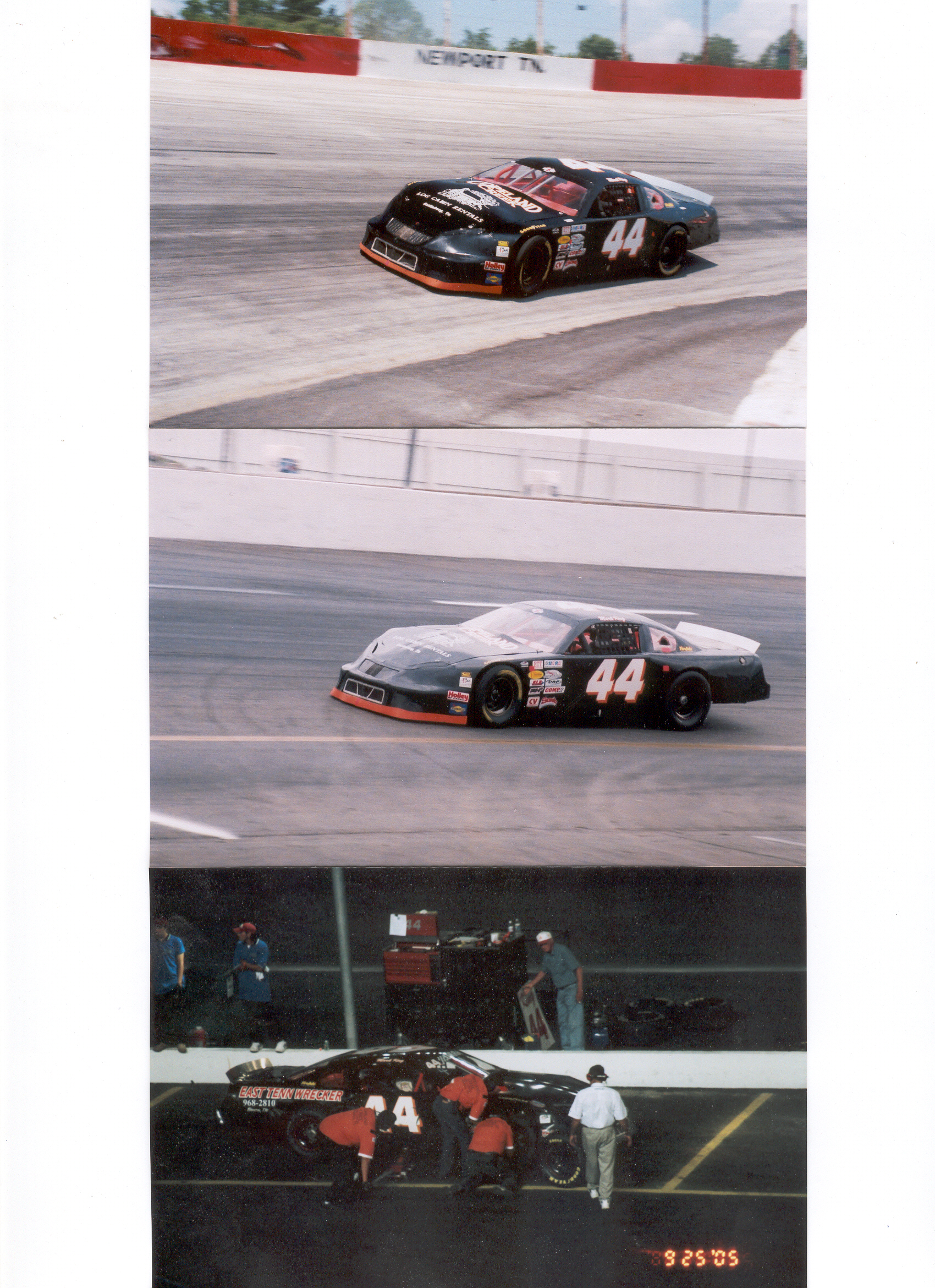CWC 2005 Me on Jack and Dad Changing Tire at Bristol for Mark King