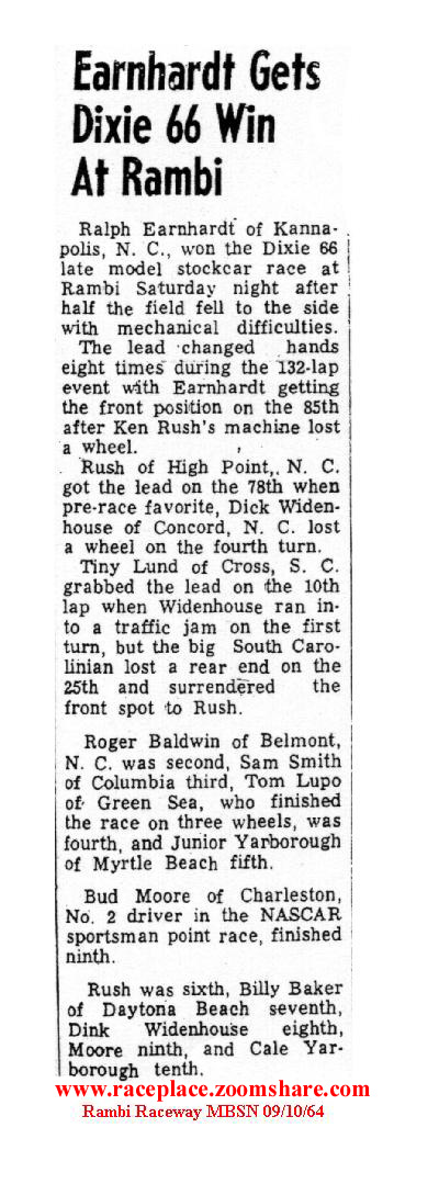 Rambi Raceway -September 5, 1964