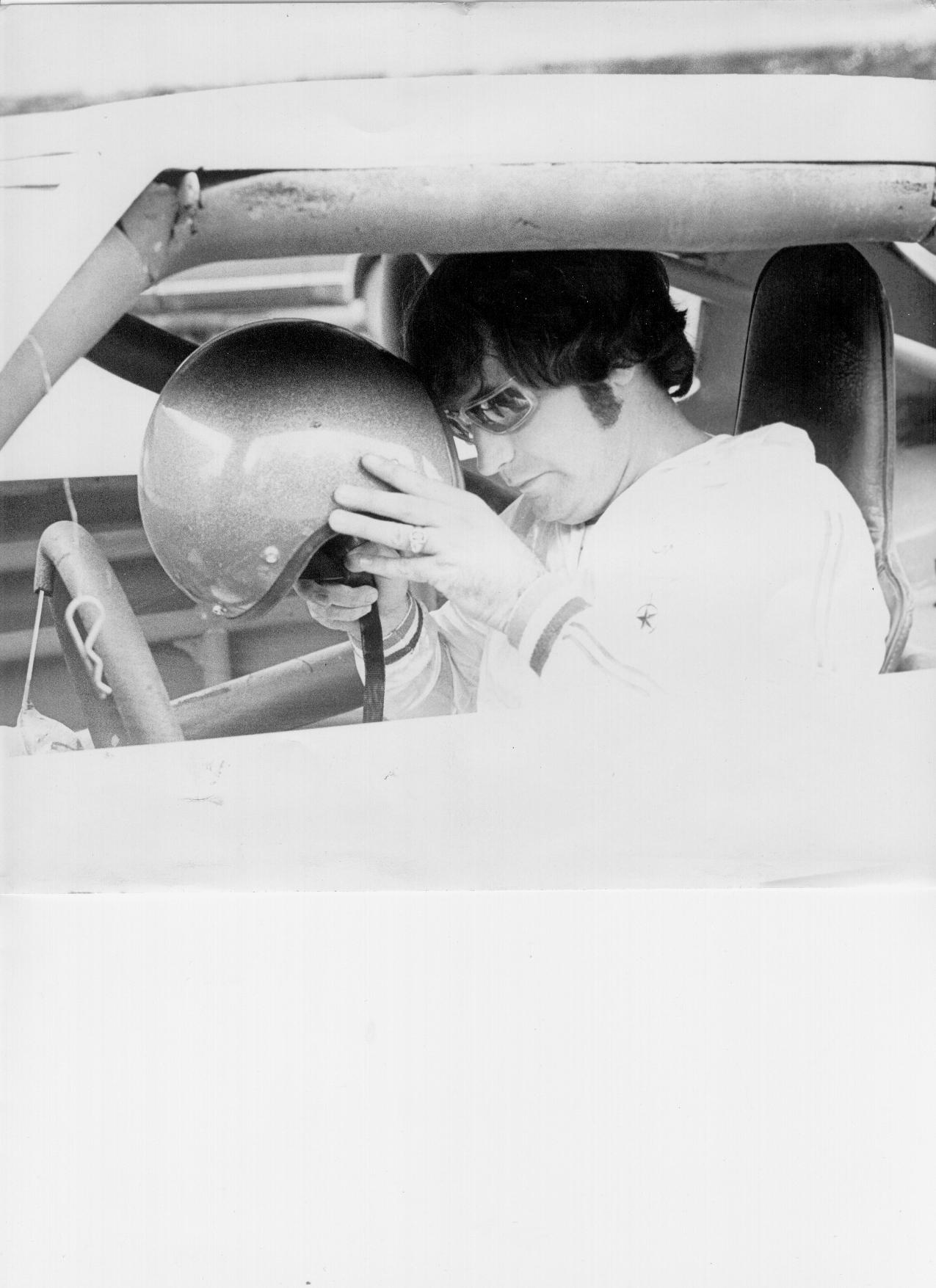 Tim Leeming in Race Car