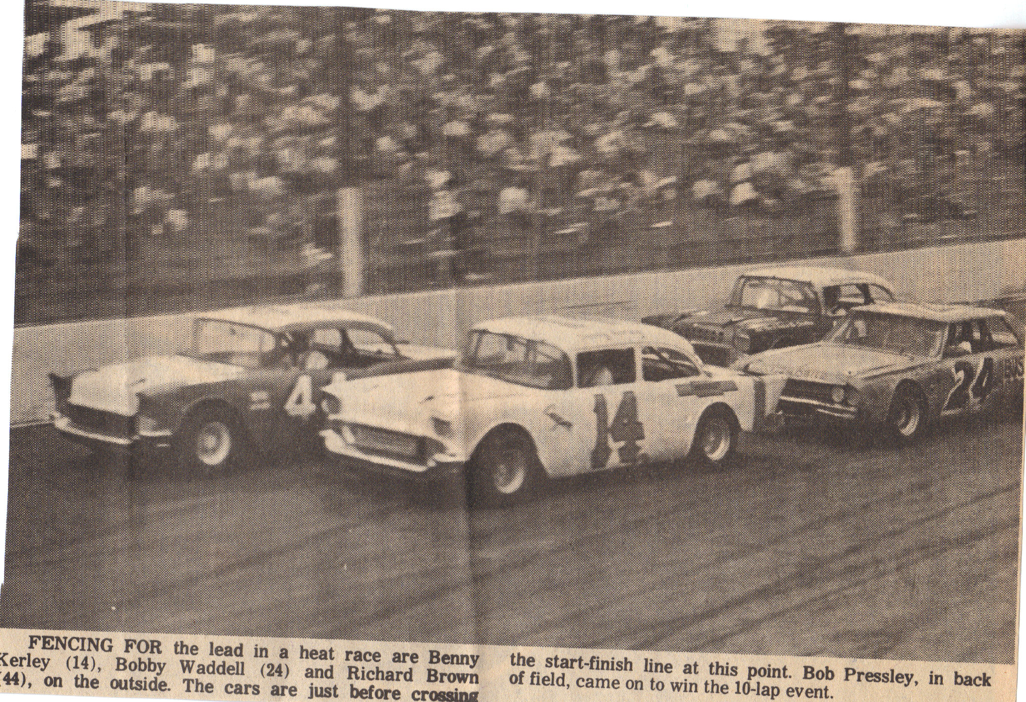 Hickory heat race in 1970
