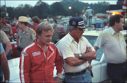 Butch Lindley and David Pearson at Greenville-Pickens 1979