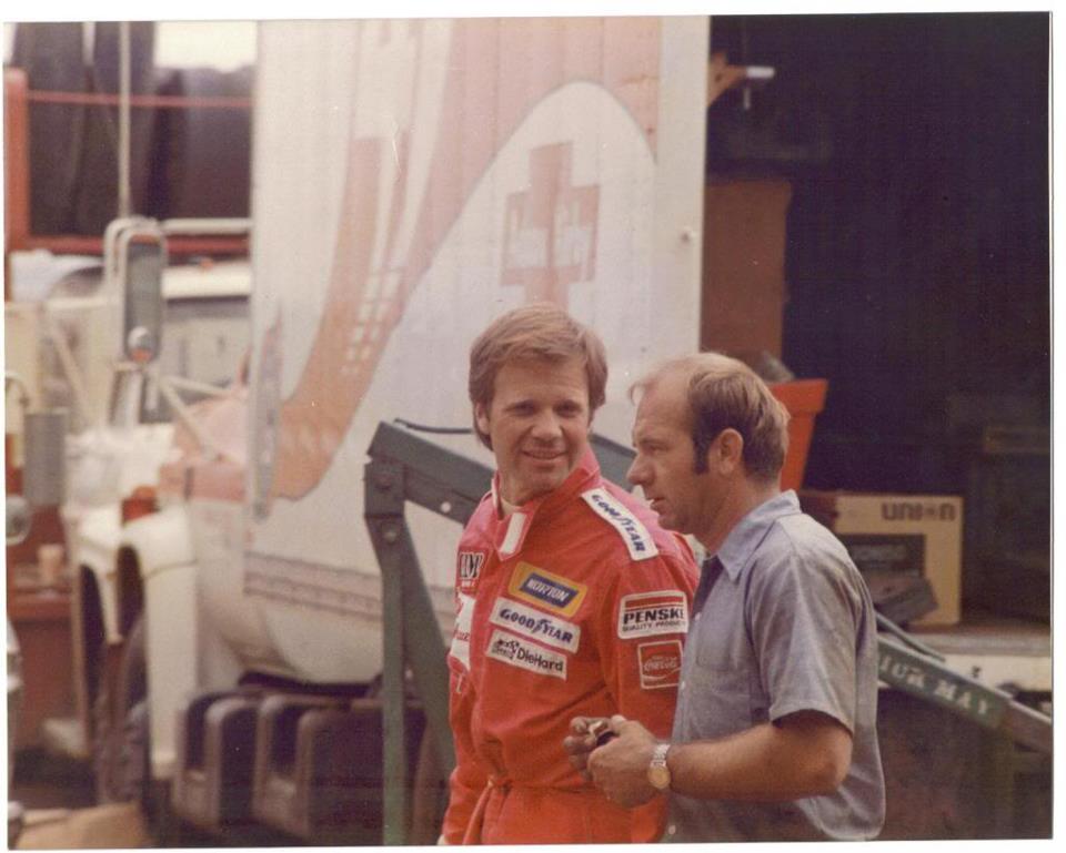 The late Mark Donohue and Lennie Pond