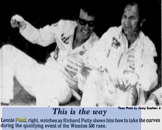 Richard Petty and Lennie Pond