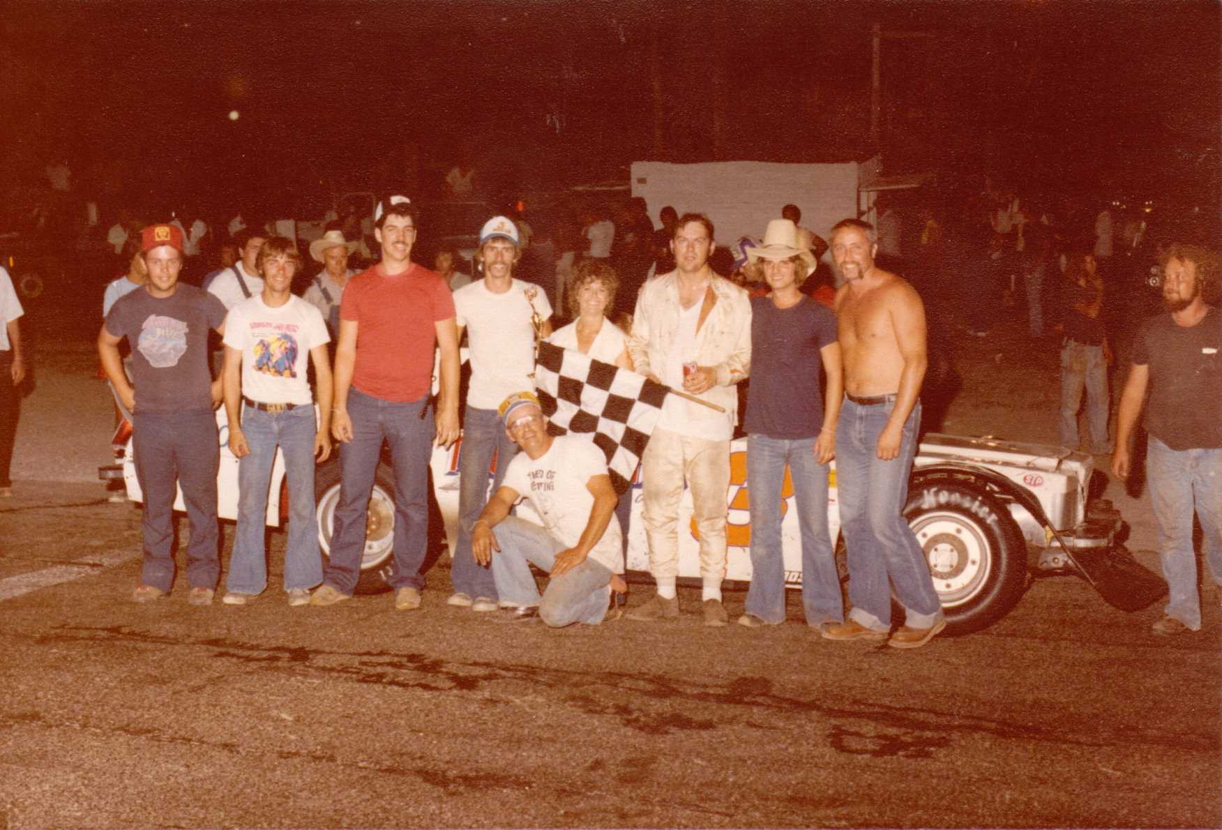 Feature Win (#45), First Annual Raymond Scherer Memorial 100 Lap, July 19, 1980
