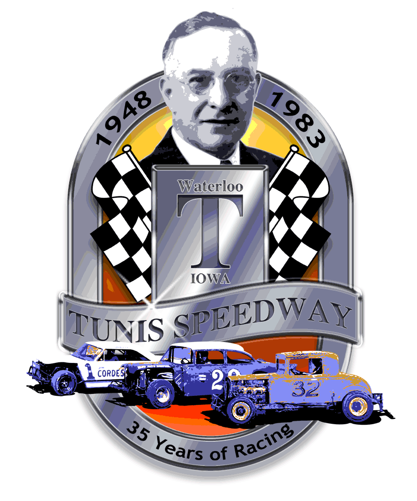 T-shirt front for upcoming Tunis Speedway Reunion