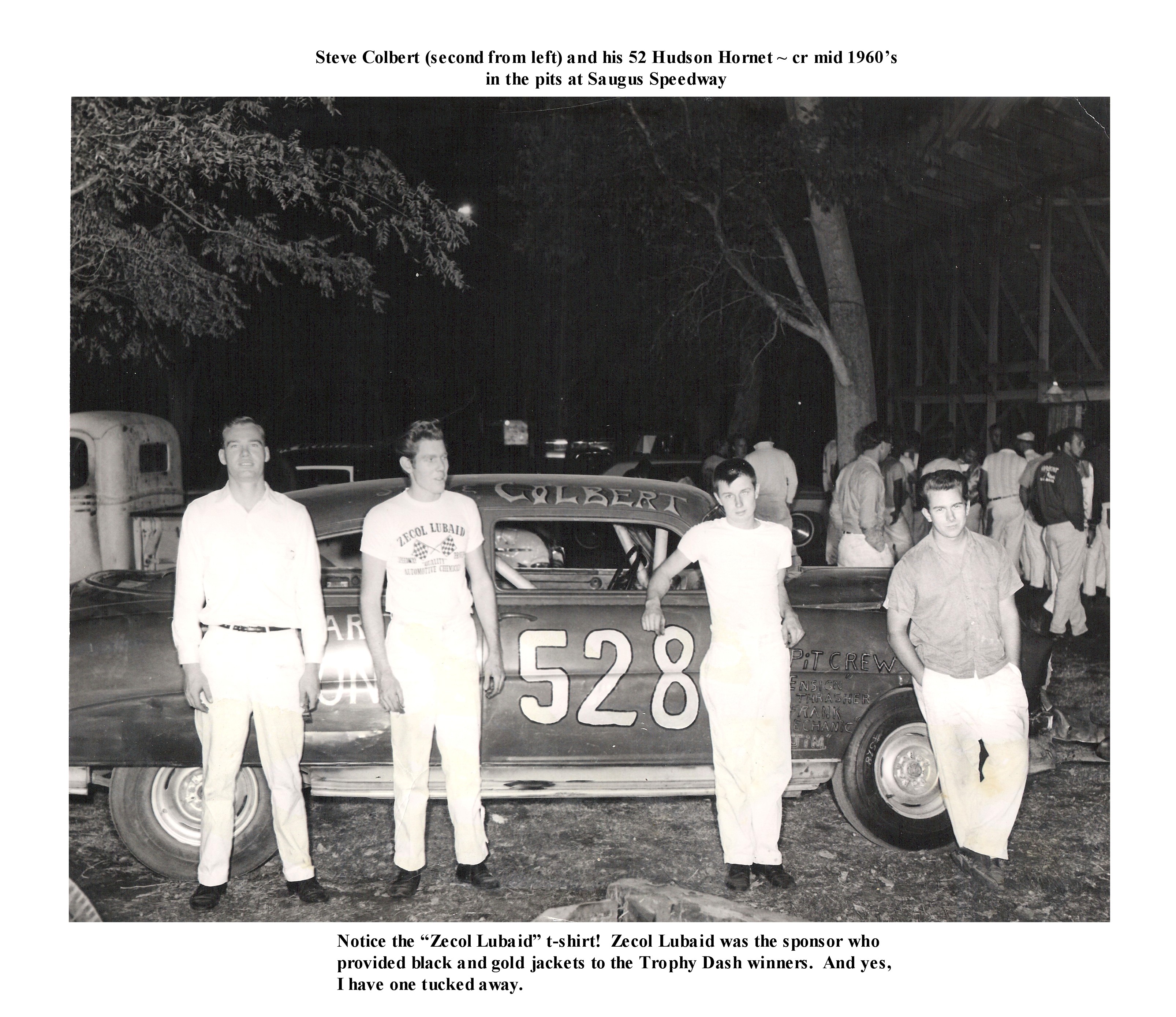 A ’52 Hudson and a motley crew. Steven is 2nd from the left. 001