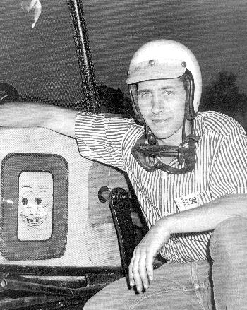 Johnny Logan with the Dick Hambleton car