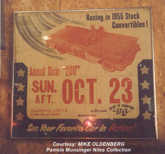 1955….10.23 DIXIE 200 Binghm AL racing poster