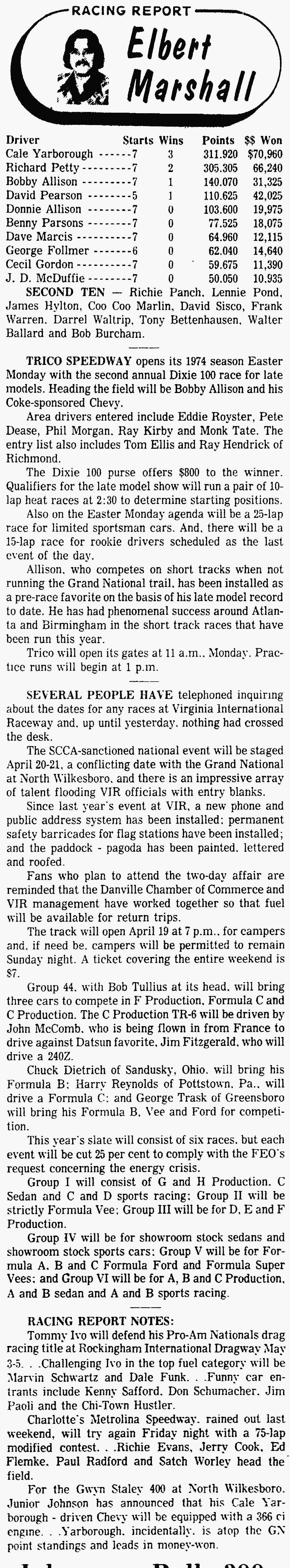 Burlington Times, NC April 11, 1974