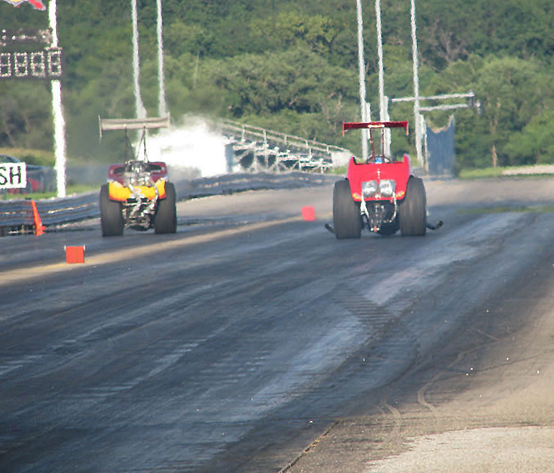 Up on the tires.