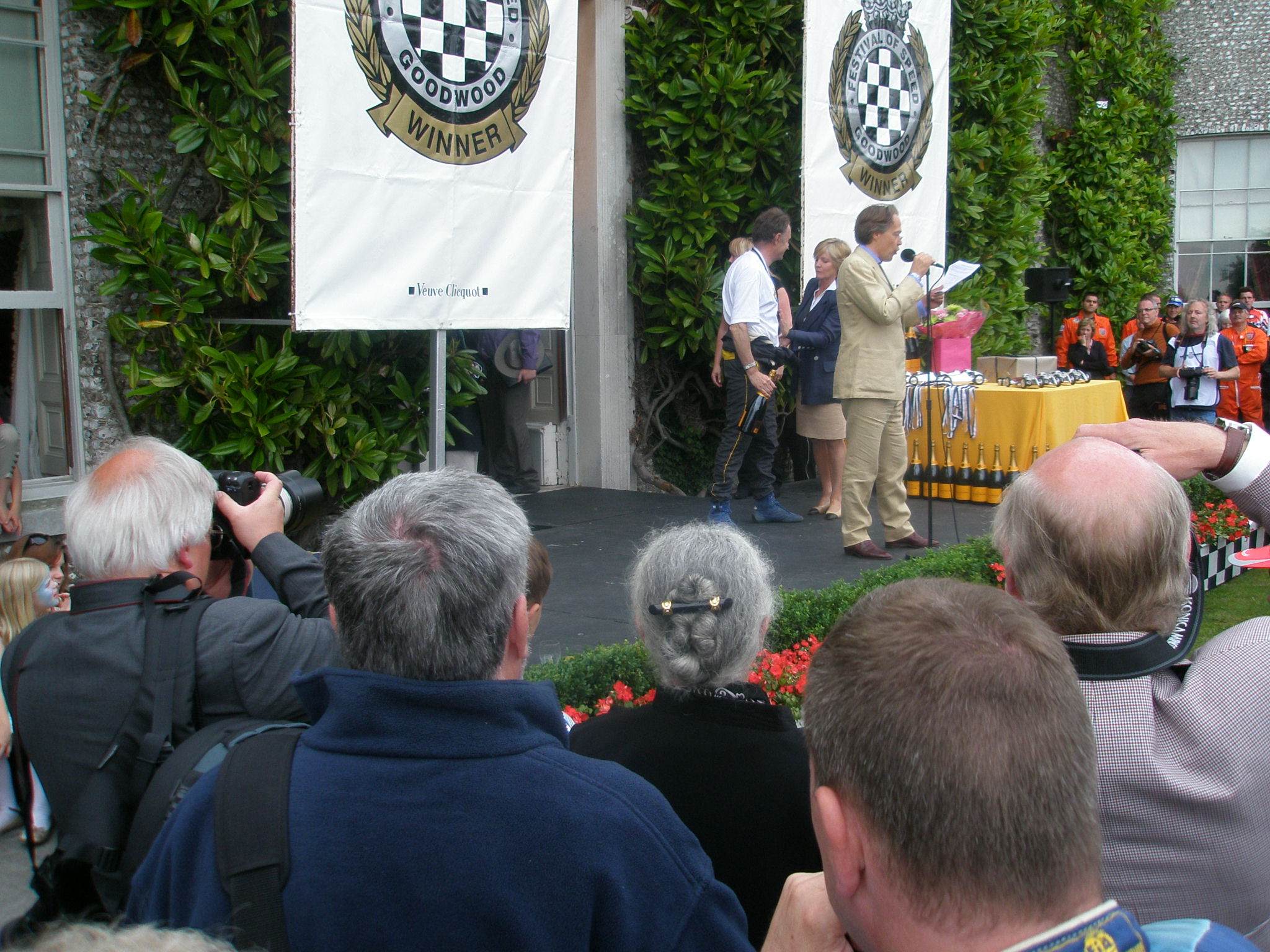 Lord March introducing the US Drag Racing Team 2008