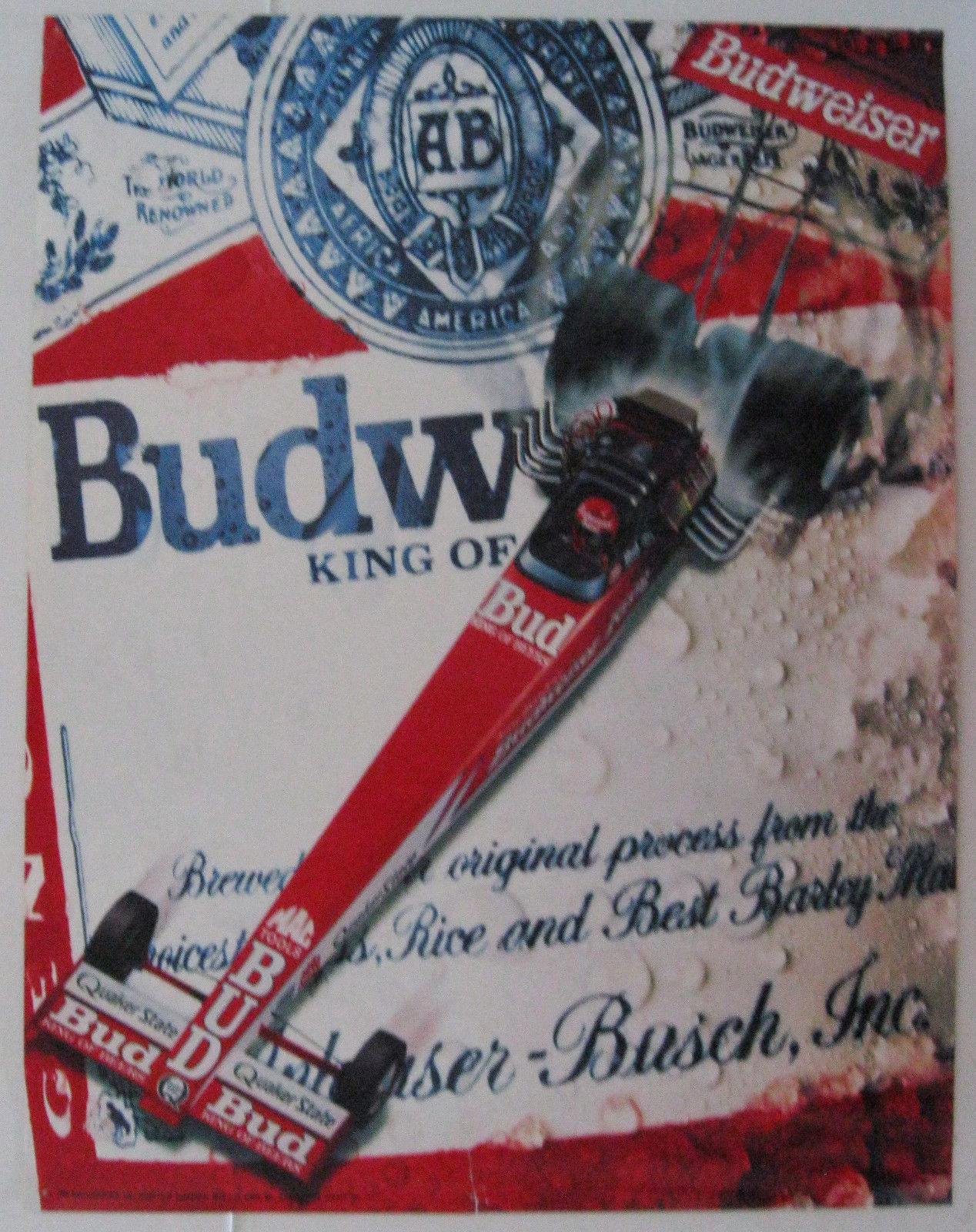kenny bernstein 1990 bud king top fuel ad