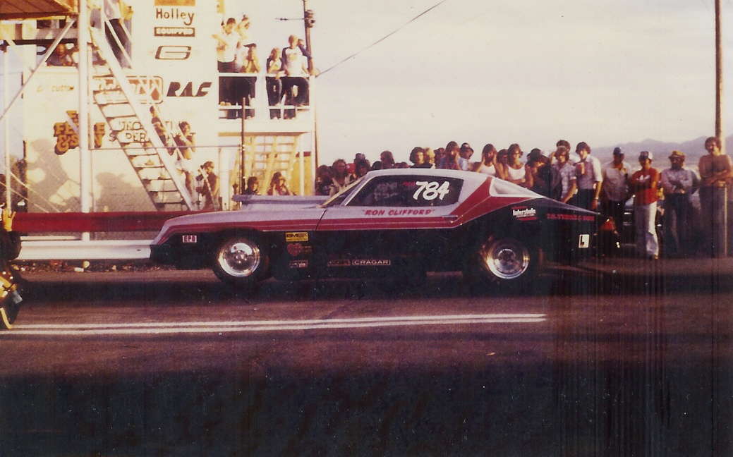 Ron Clifford Camaro at Bonneville Raceway in 1978
