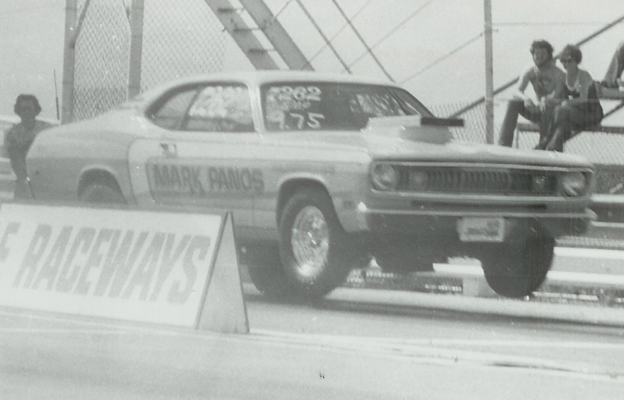 Mark Panos at Bonneville Raceway in circa 1978