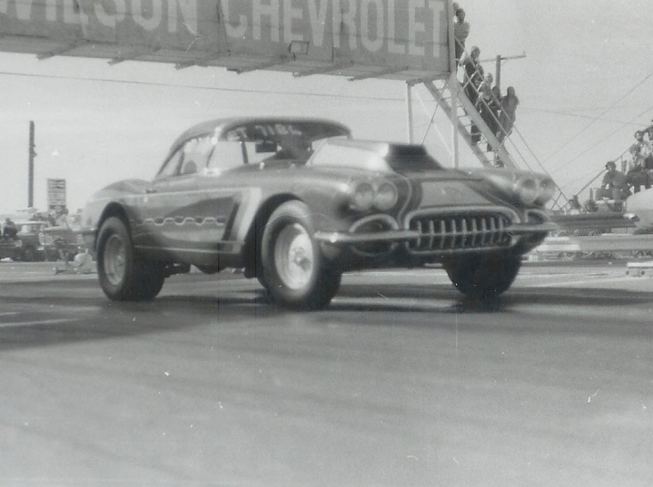 Mike Papadakis’s Corvette at Bonneville Raceway in about 1978