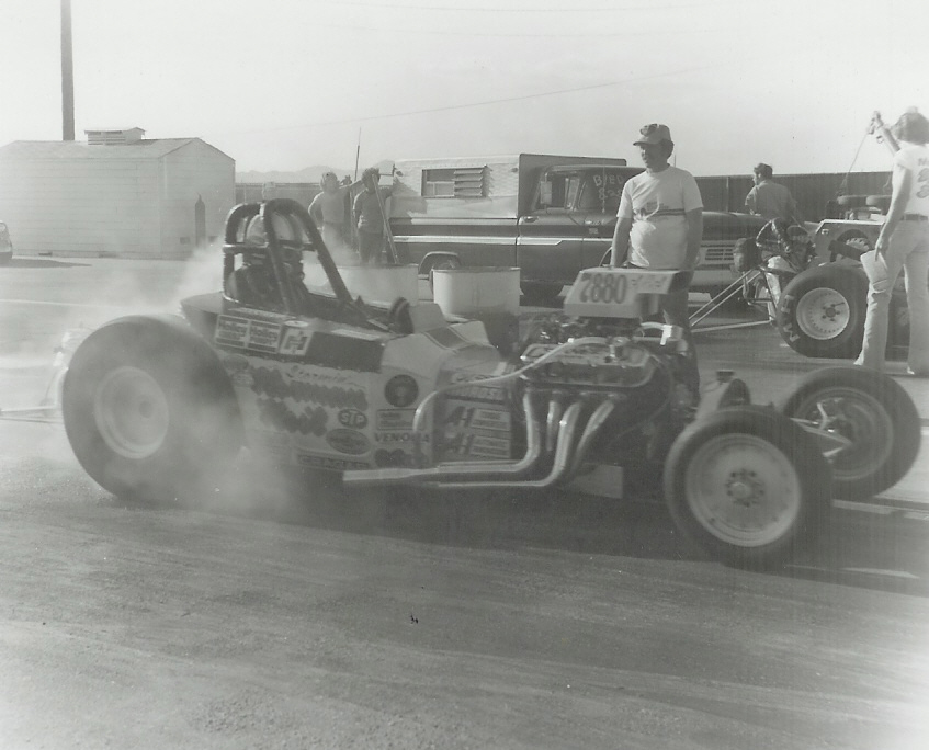 Stormin Mormon Neil at Bonneville Raceway in about 1978