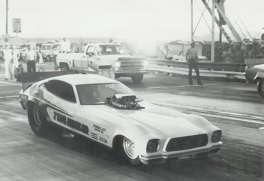 Twig Zeigler’s AA/FC at Bonneville Raceway in about 1978