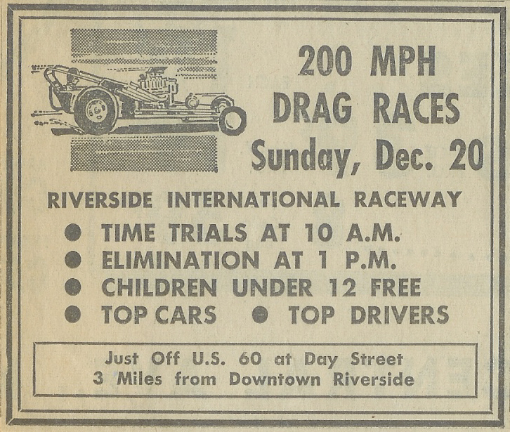 Riverside Raceway, Dec. 20, 1964