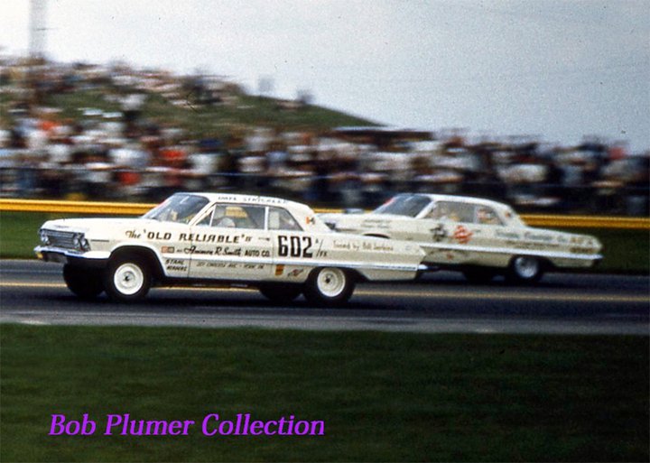 Dave Strickler and Old Reliable IV A/FX beat Ronnie Sox and Tom Groves “Melrose Missile” Mopar in the Final for the Class Win-1963