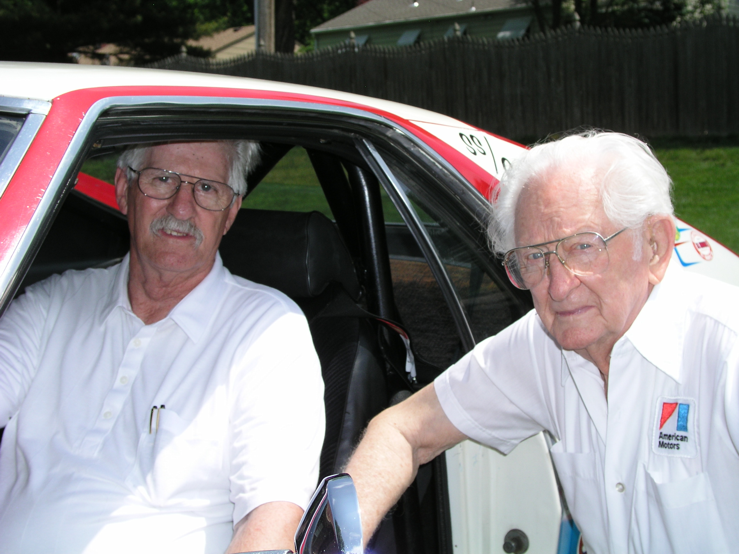 Bob Smith & Bill Rodekopf with the SS/AMX. Original owner, original driver/builder