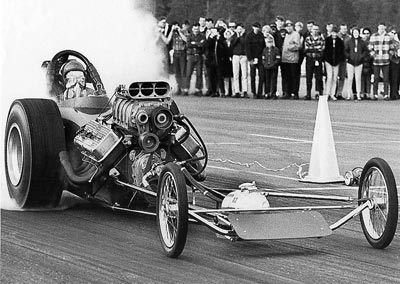 Norm Morgan in the old Kron & Rue car