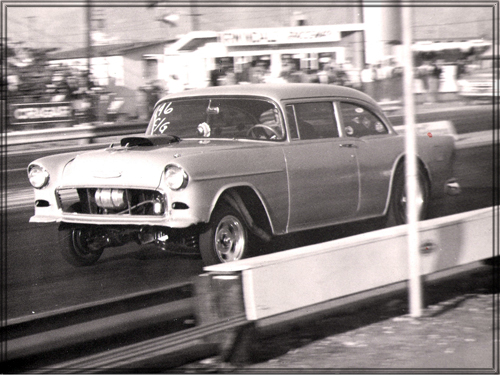 My car in 1966 at Irwindale before Ivan lettered it