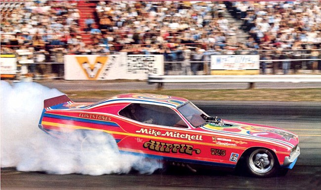 Mike the hippie Mitchell Cuda funny car