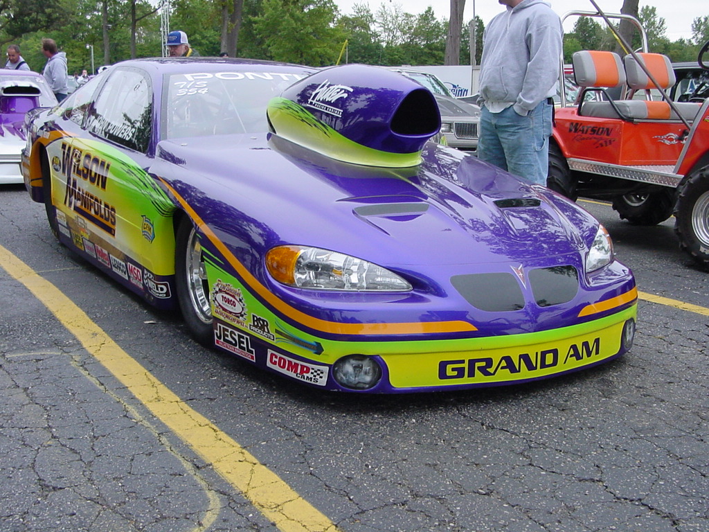 John Powers Pontiac Pro Stock in staging