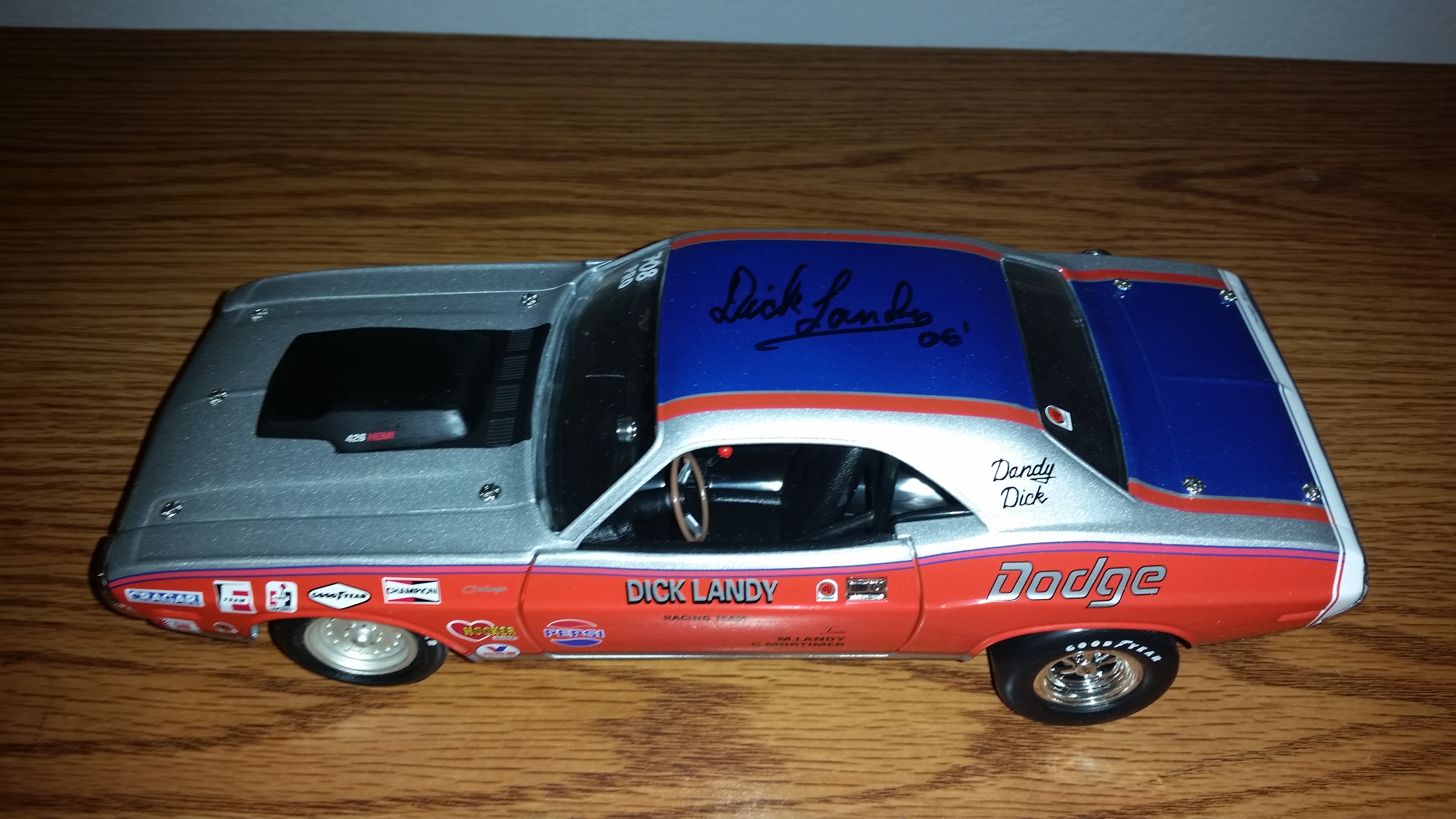 Dick Landy signed 1971 Dodge Challenger