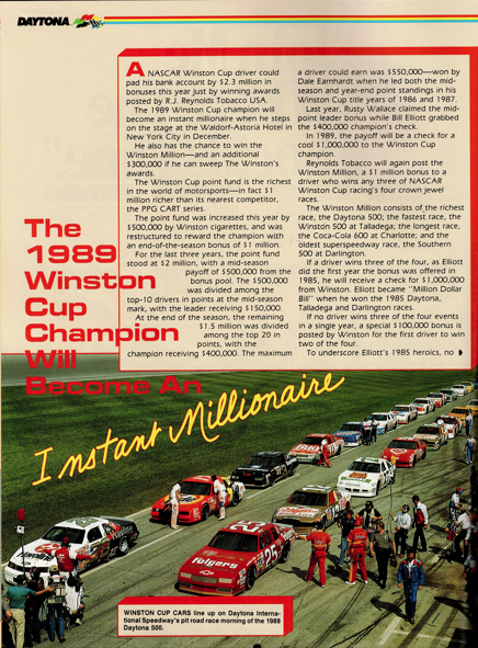 program nascar winston cup vintage