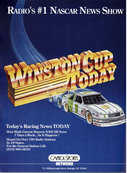 program nascar winston cup vintage