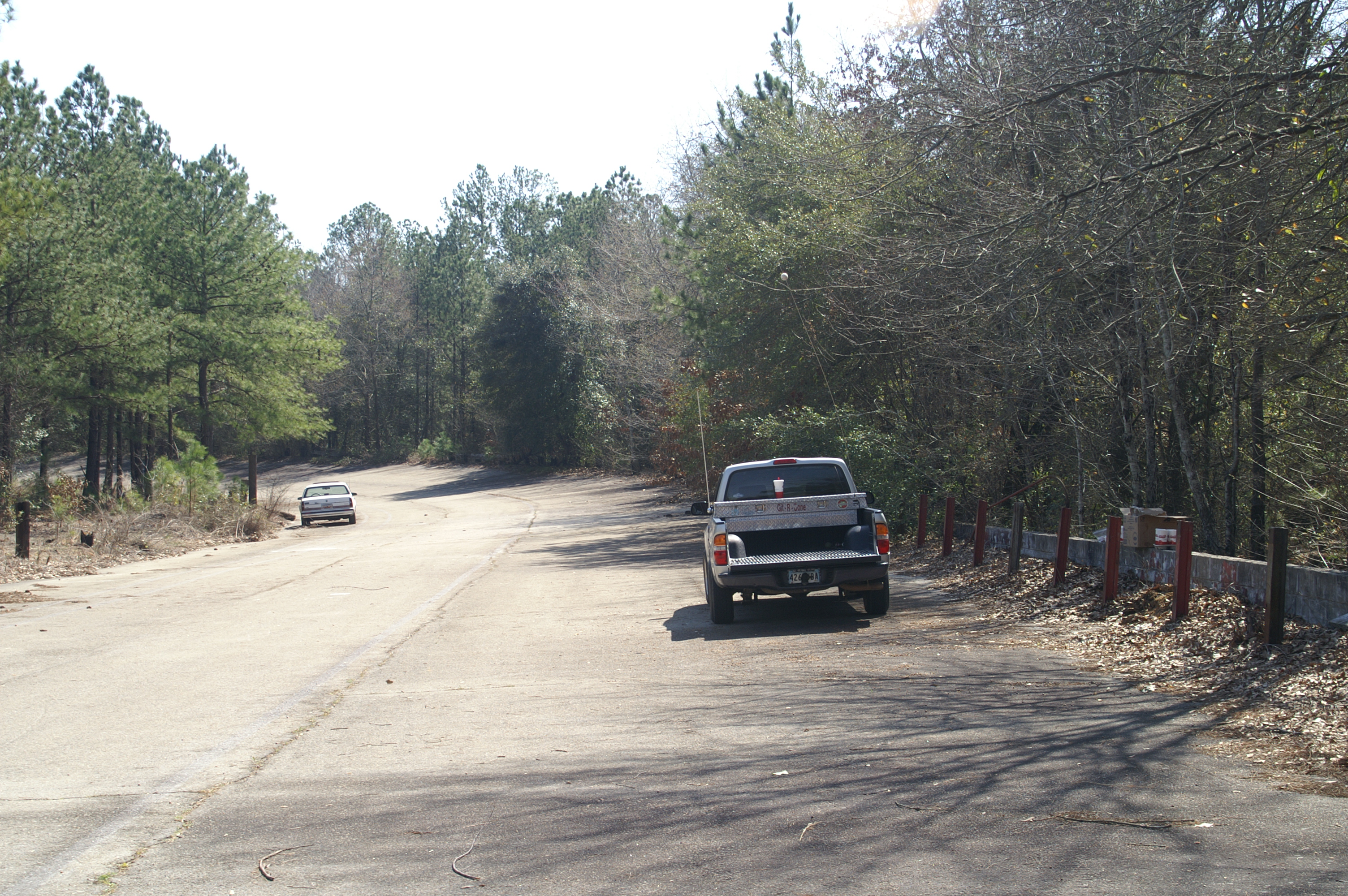 Looking out the front staightway/Columbia Speedway