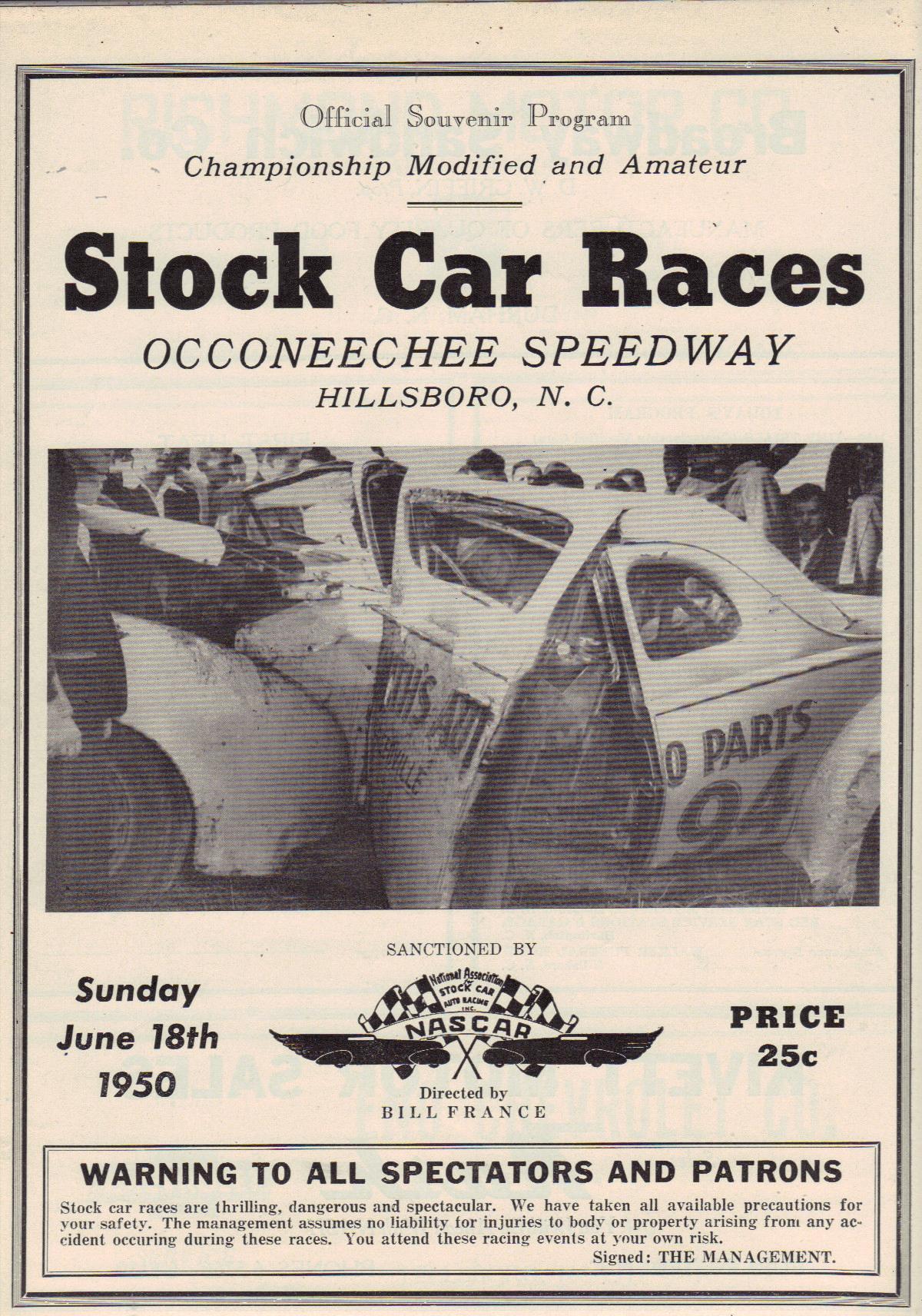 Occoneechee Speedway 1950