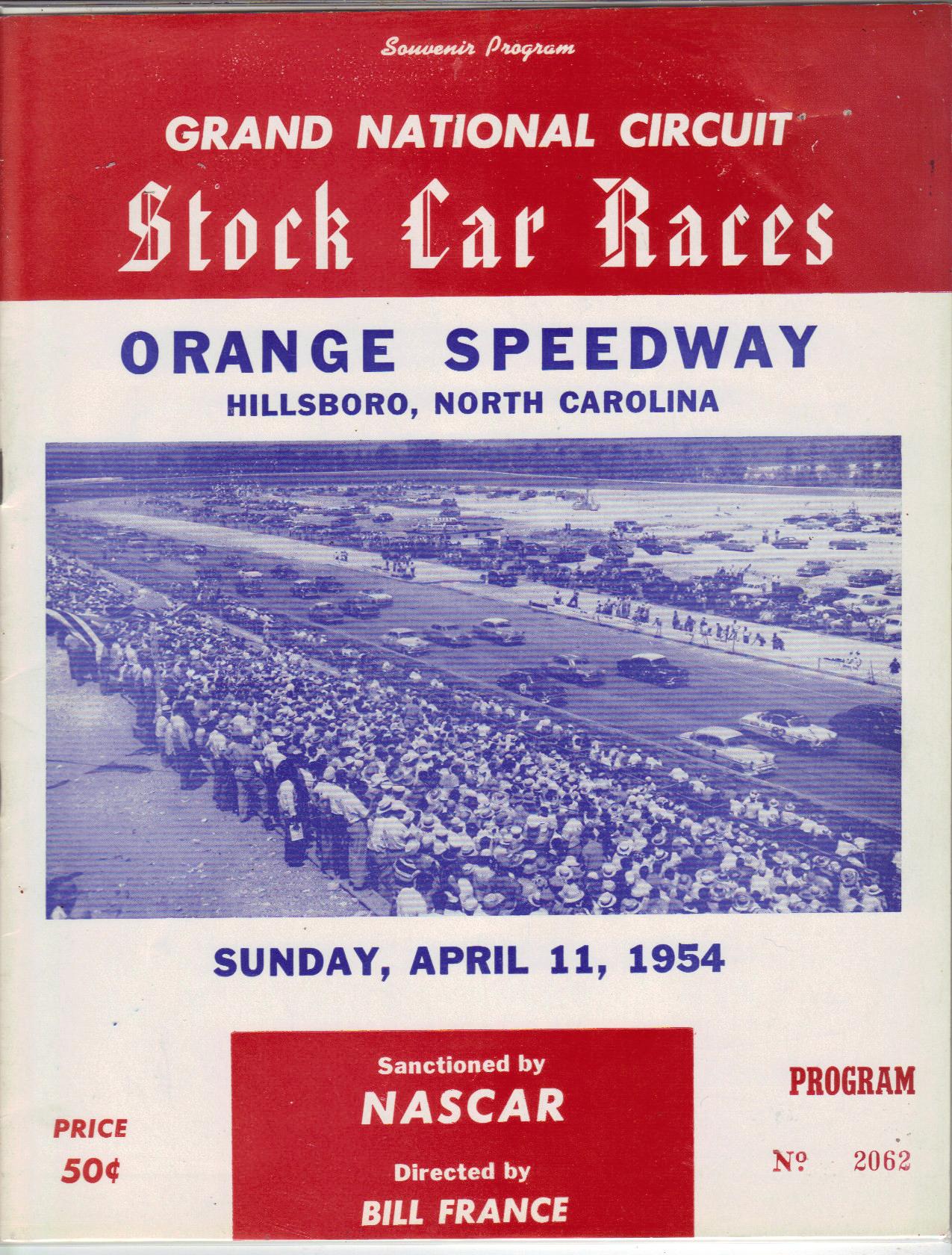 Orange Speedway 1954