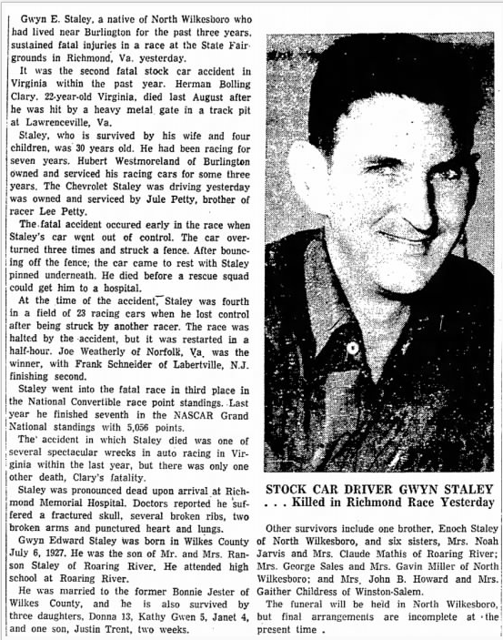 March 1958 Gwyn Staley