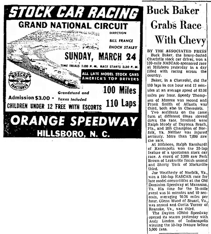 1957 Hillsboro Buck Baker