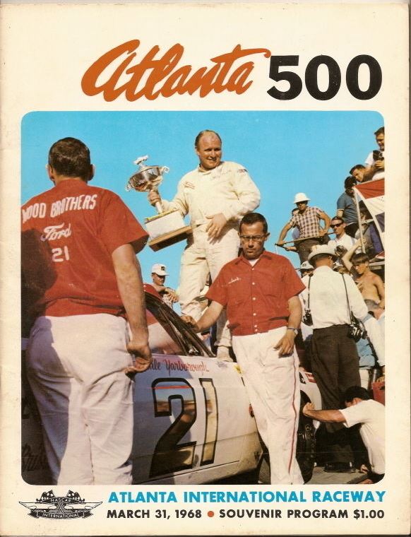 1968 Atlanta 500 program