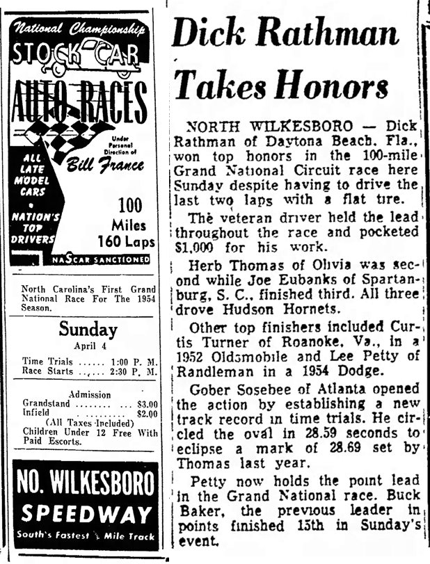 1954 Wilkes County 160