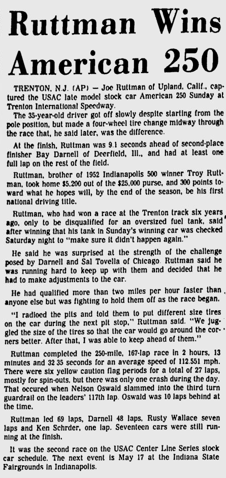 1980 American 250 at Trenton