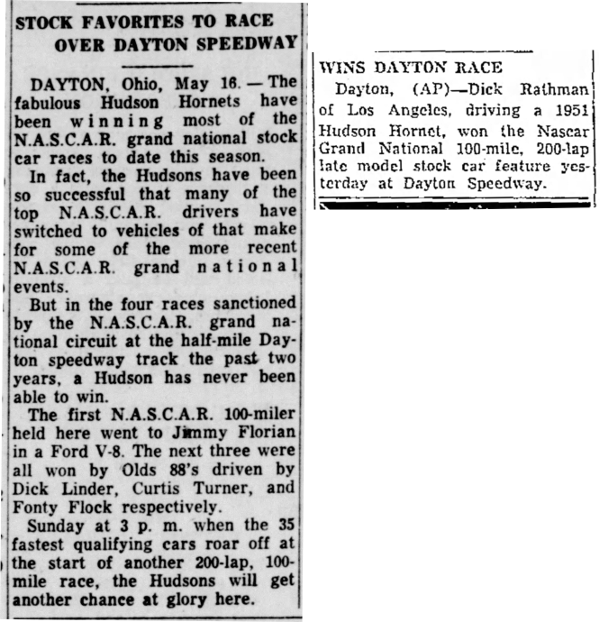May 18, 1952 Dayton Speedway