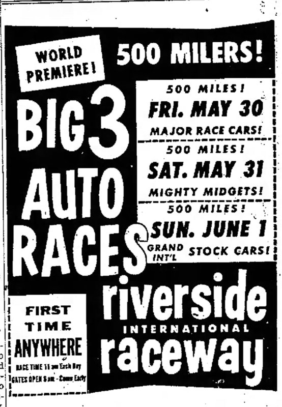 June 1, 1958 Riverside International Raceway