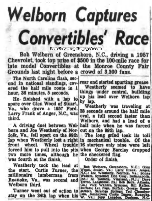June 14, 1957 Monroe County Fairgrounds