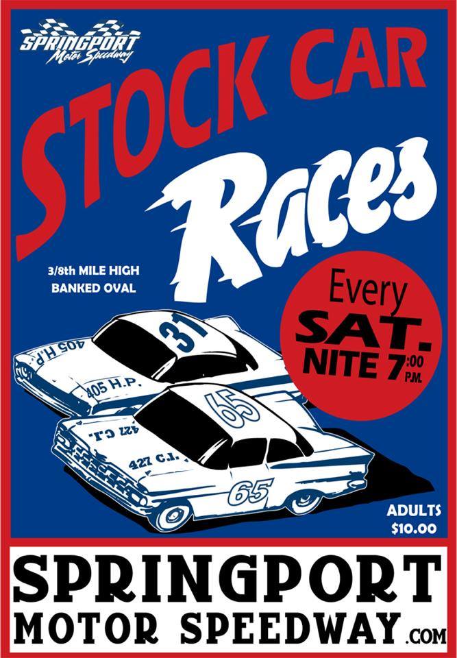 Springport Speedway, Springport, Mich. NEW Promotional Poster