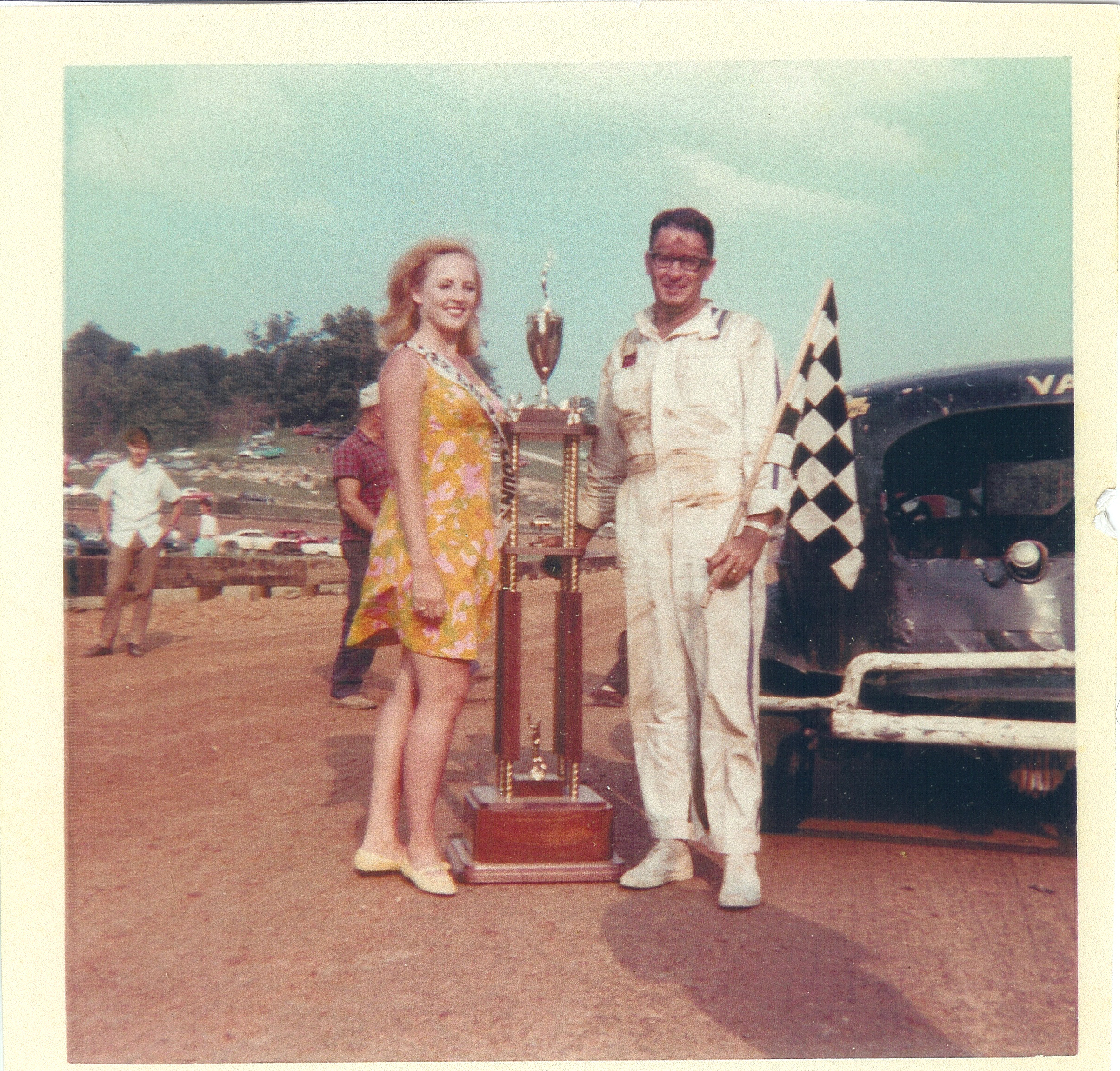 One of Paul’s wins at Dublin in ’67. Biggest trophy he ever won. Beauty queen was brought…