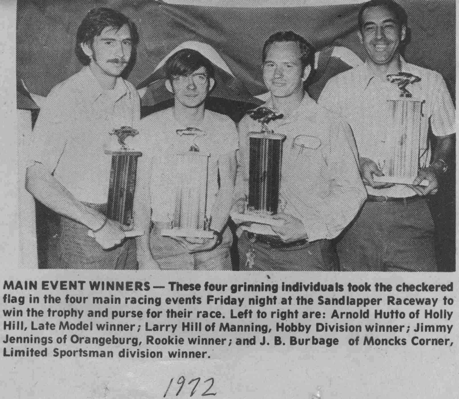 Orangeburg SC winners 1972