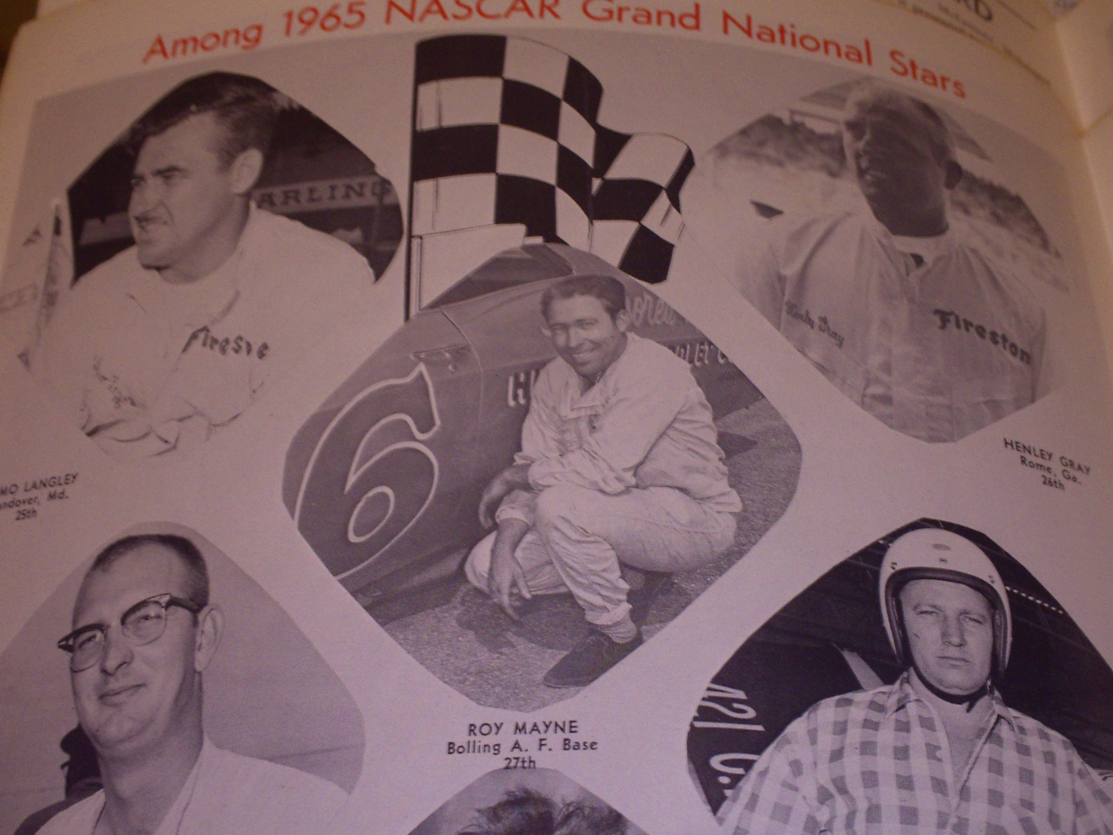 #1 Roy Elwood Mayne – (early issue) 1966 NASCAR Magazine and Official Race Program