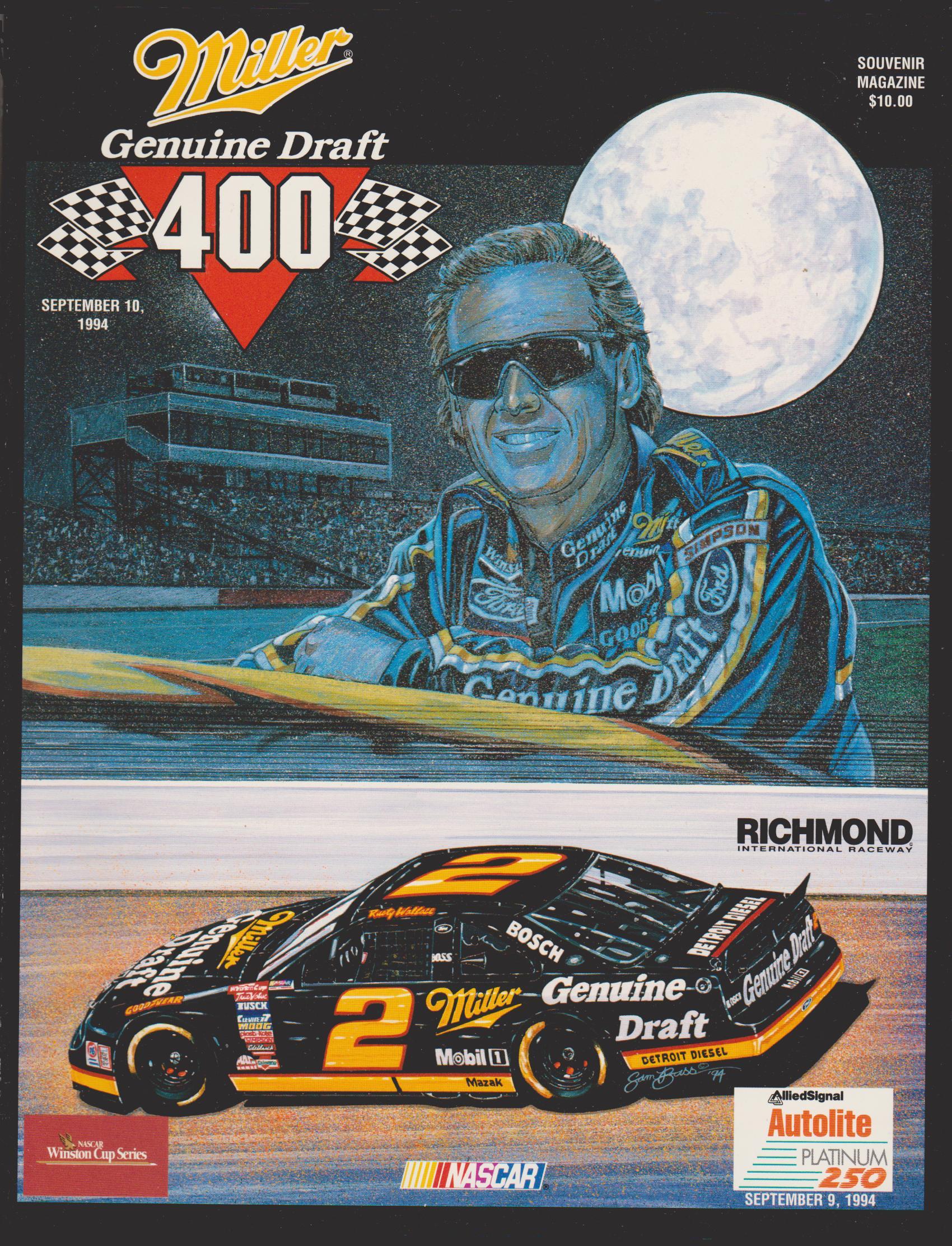 MILLER GENUINE DRAFT 400 RACE PROGRAM, SEPTEMBER 10, 1994