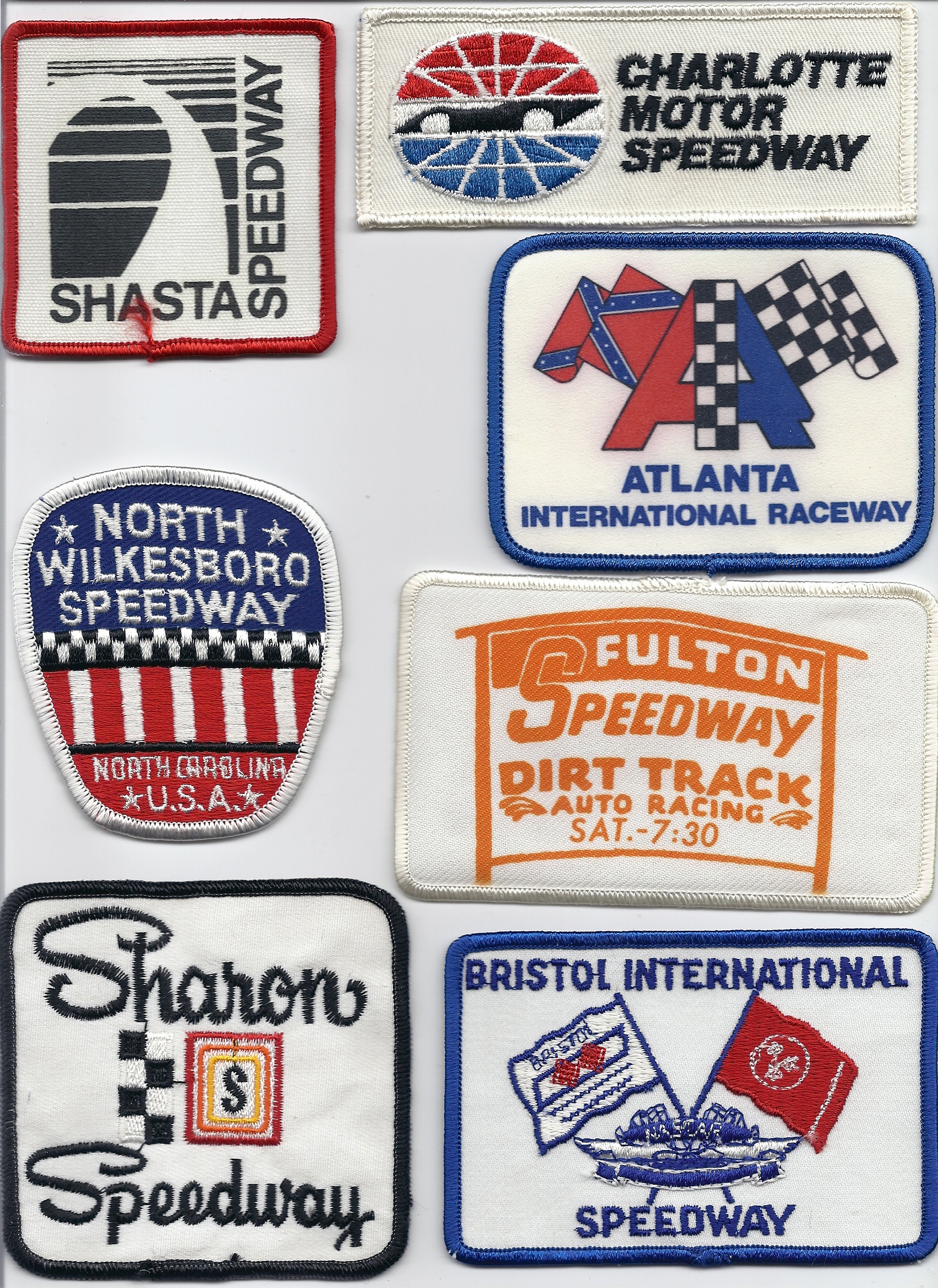 Various race track patches.