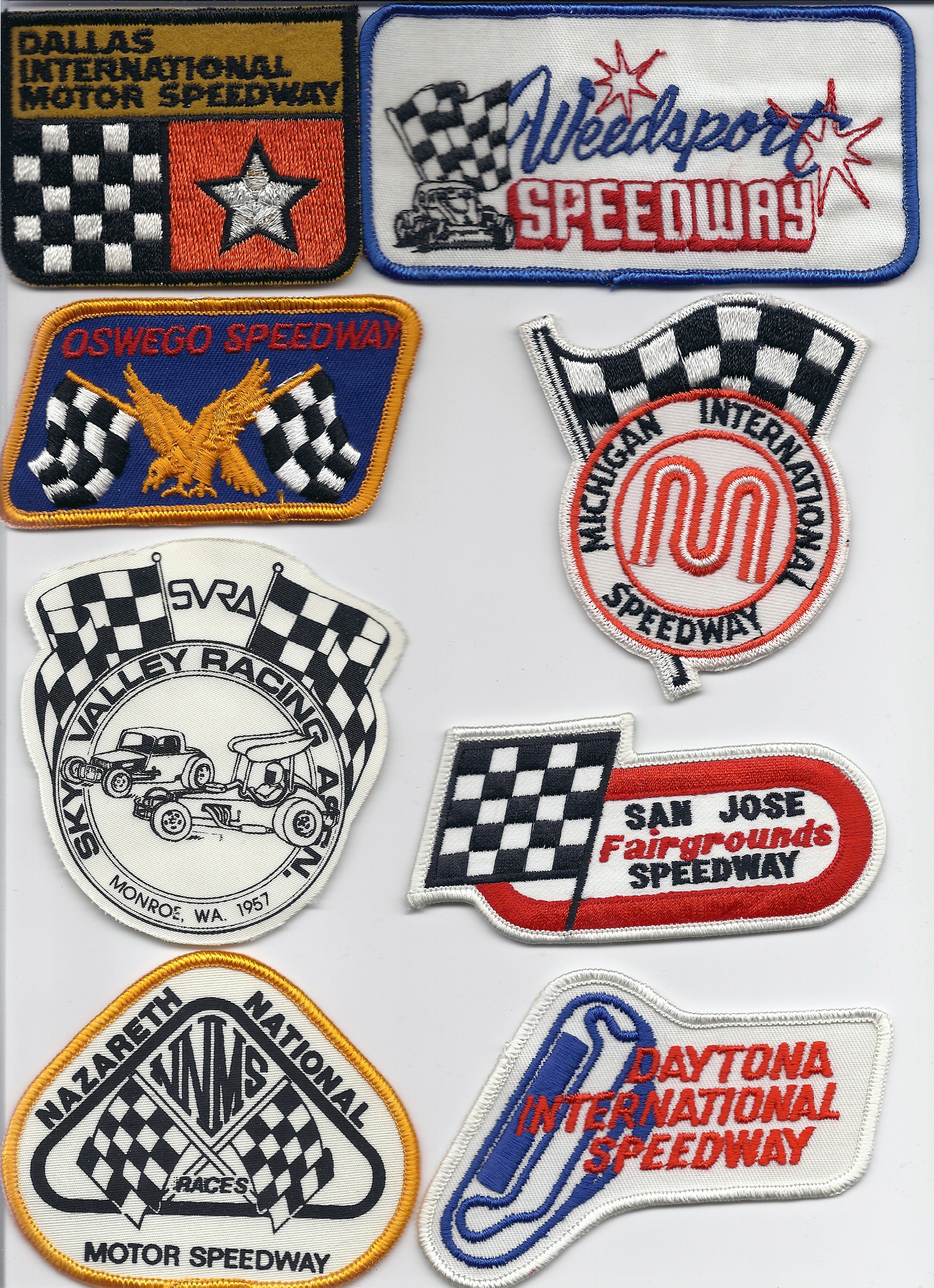 Various race track patches & organizations