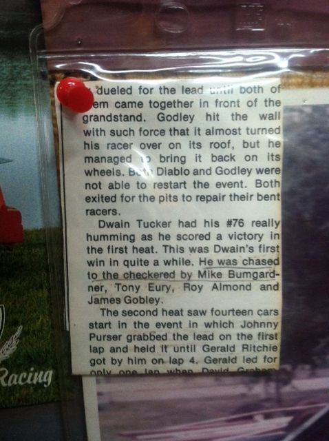 Newspaper Article Concord Speedway